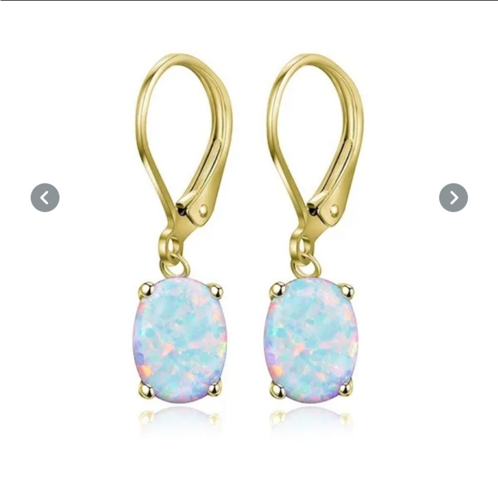 Gold Filled Opal Earrings